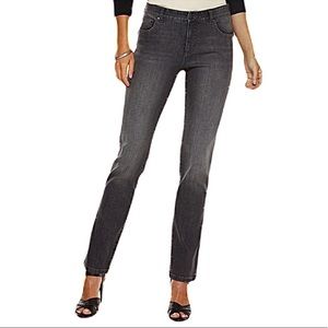 Gray Plus Size Straight Leg Jeans